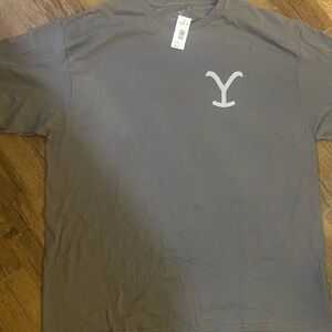 Stylish Gray Tee with White Emblem